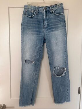 Madewell High-Rise Distressed Women’s Jeans - Light Blue